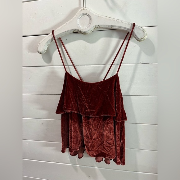 ❤️ MADEWELL Velvet Tiered Cami Top – Size L - Picture 9 of 10